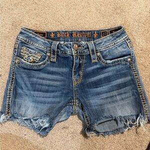 Rock Revival Women's Distressed Blue Jean Shorts